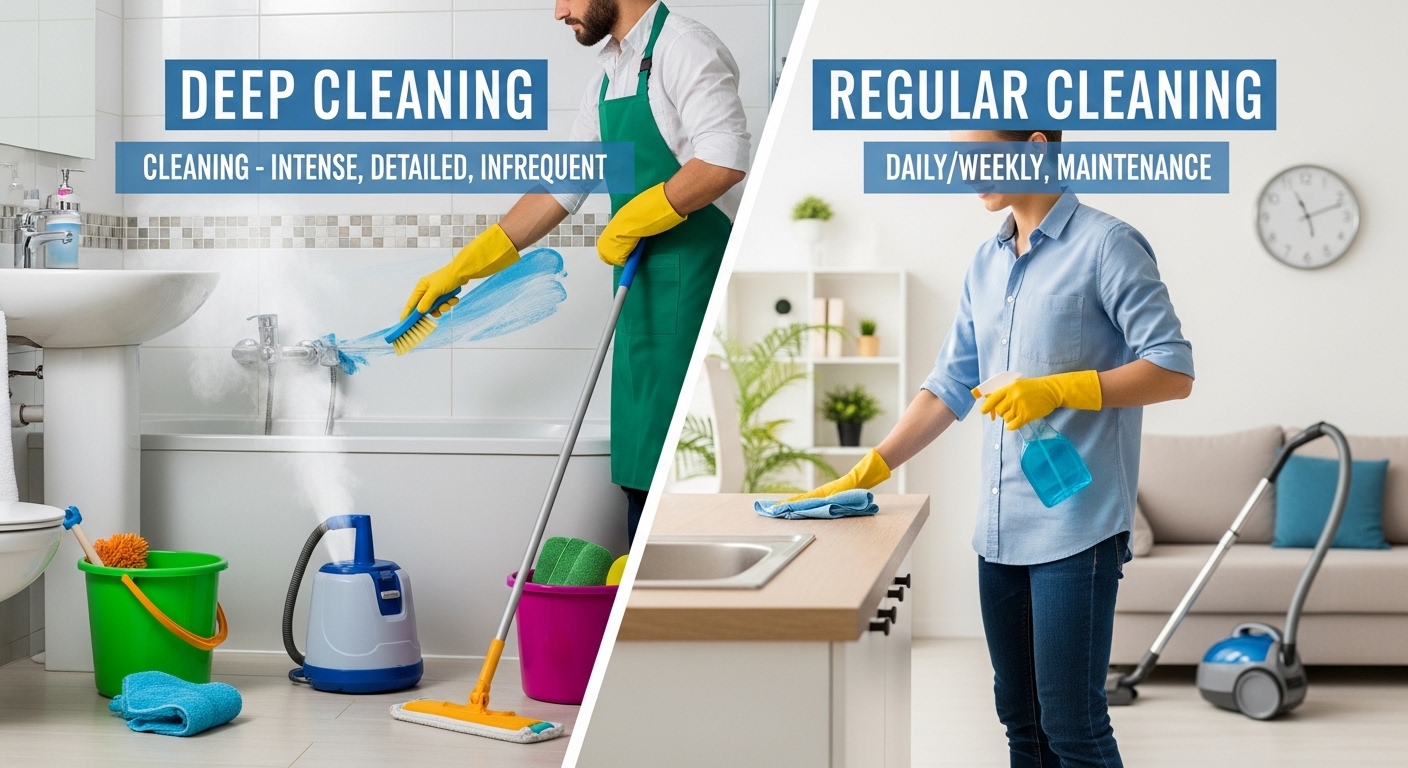 Deep Cleaning vs. Regular Cleaning